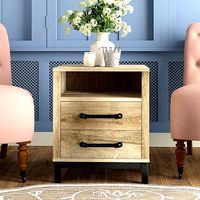 Mastrangelo Drawer End Side Nighstand  Table