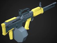 Stylized L86A2 Low Poly Mobile Ready