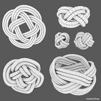 3x4 turk head knot  | 3D