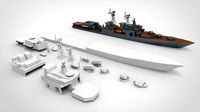Battle ship military 3d printing | 3D