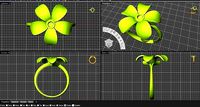 anello fiore | 3D