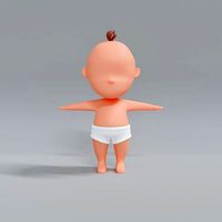Low Poly Baby Child Character