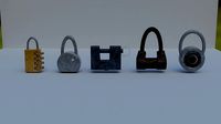 3D model of a padlock