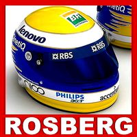 Helmet F1 2008 2009 Nico Rosberg