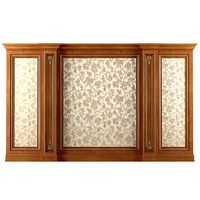 Wall wood boiserie paneling