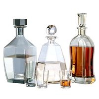 Glass set of decanters