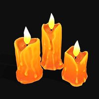 Stylized Melted Candles Pbr