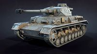 Pz Kpfw IV Tank Low-Poly