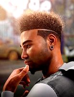 Afro Fade Hair for Genesis 3 and 8