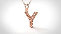 Model 367 Alphabets Necklace  The Letter Y Necklace Texture | 3D