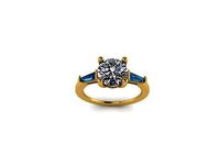 3 stone ring 345 | 3D