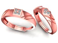 rose gold wedding rings 2511 | 3D