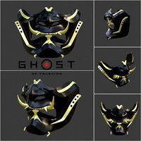 Jin Sakai mask - Guardians scowl from Ghost of Tsushima | 3D