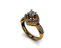 Classic diamond ring | 3D