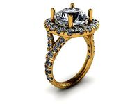 halo diamond ring 327 | 3D