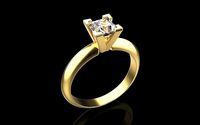 Ring One Stone 1908 | 3D