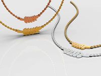 Girly leaf pendant | 3D