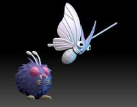 Pokemon Venonat Venomoth | 3D