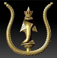 trident trishula and snake | 3D