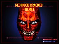 Red Hood Helmet - Jason Todd Red Hood Cracked Helmet Cosplay | 3D
