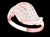 diamond leaf ring 2480 | 3D