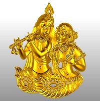 Radha krishna Pendant | 3D