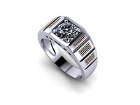 Man ring qube diamond | 3D