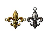 Heraldic lily pendant and bracelet charm  | 3D
