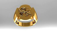 heraldry lion ring | 3D