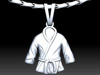 karate dress Kimono pendant | 3D