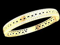 diamond bangle for women 2191 | 3D
