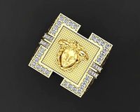 25mm Versace Ring size 12 3D Printing Model | 3D