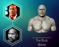 The Rock Portrait Sculpture | 3D