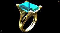 Topaz ring | 3D