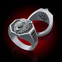Wolf Ring Men | 3D