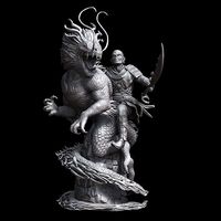iRON MAIDEN - EDDiE and Dragon 3D PRINT MODEL  | 3D