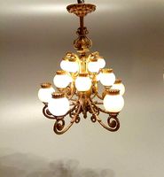 Dolls House Miniature Victorian Gassolier Chandelier 12th Scale | 3D