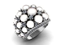 pearl Dimond ring | 3D