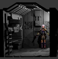 6 Inch Scale VCX Light Freighter Bunk Room for Ship Mechanic | 3D