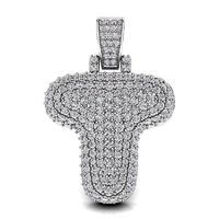 Bubble T Initial Pendant | 3D