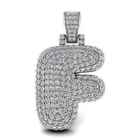 Bubble F Initial Pendant | 3D