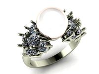 pearl Dimond ring | 3D