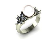 pearl Dimond ring | 3D