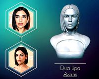Dua Lipa portrait sculpture | 3D