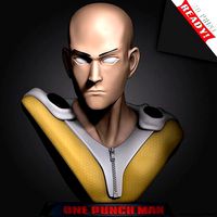 Bust of Saitama from One-Punch Man | 3D