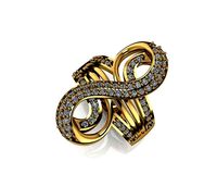 modern diamond luxury ring | 3D
