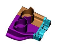 Bottle holder for Nissan NV200 Centre Console | 3D