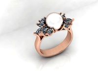 pearl Dimond ring | 3D
