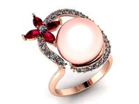 pearl Dimond ring | 3D