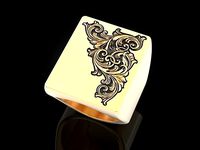 Organic monograms ring pattern | 3D